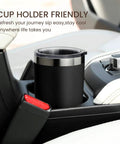 Eight Tough As Nails Twenty Ounce Double Wall Insulated Stainless Steel Tumblers With Secure Lids And Straws That Keep Your Sippin Frosty Or Steaming Hot All Day Long In Sleek Black Finish in car cup holder.