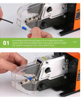 Heavy Duty Smooth Operating Electric Crimping Machine No Fuss Automatic Terminal Presser for 10Mm Insulated Non Insulated Tube Terminals