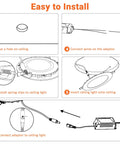 Installation guide for Six Pack 5 Inch LED Recessed Ceiling Lights Sleek Ultra Thin Canless Downlight With 3CCT Selectable