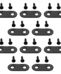 Heavy Duty Iron Corner Bracket Plates Set Of 20 Black Flat Straight Metal Brackets with screws for furniture and shelves