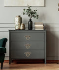 Antiqued brass cabinet pulls on gray dresser, highlighting Gotta Love The Vintage Charm On These Antiqued Brass Cabinet Pulls Super Tough Zinc Alloy Drawer Handles To Spruce Up Your Home And Kitchen Solid Build Ten Piece Set Includes Screws.