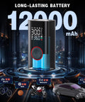 Cordless Tire Inflator With Digital Pressure Gauge, Portable Mini Air Pump large battery capacity display