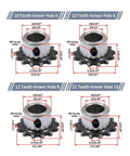 Top Quality 04C Drive Sprocket With 12 Teeth 6mm Bore Made From Heavy Duty 45# Steel for table wheel setup shown with dimensions.