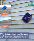 Worlds Best Gutter Cleaner For All Types Of Rain Gutters Siding And Metal Trim Quickly Removes Black Streaks Dirt Filth And Oxidation Ready To Use No Mixing Required 32 Oz shown cleaning siding