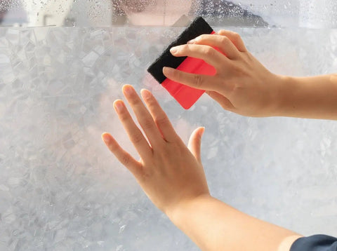 Installing Self Adhesive Privacy Glass Window Film For Windows Doors Showers And Glass Surfaces Seventeen By Seventy Eight Inch Roll