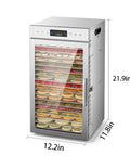 Commercial Freeze Dryer And Electric Food Dehydrator For Fruits Vegetables Meat And Seafood Stainless Steel Build 21.9x12.2x11.8 in.