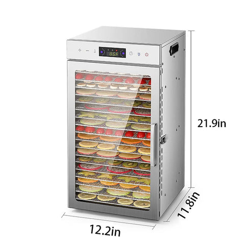 Commercial Freeze Dryer And Electric Food Dehydrator For Fruits Vegetables Meat And Seafood Stainless Steel Build 21.9x12.2x11.8 in.