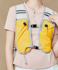 Hydration Running Vest Backpack That Keeps Your Gear Handy For Trail Runners And Outdoor Adventurers, yellow front view