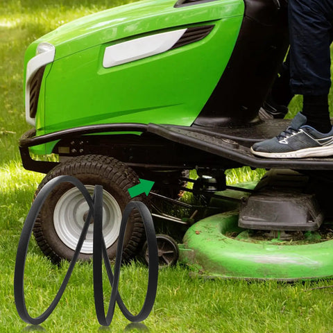 Replacement Mower Deck Belt For John Deere X300 X304 X310 42 Inch Deck Replaces OEM M154621 With Tension Handle Plug And Play Fit For Z245 48 Inch Jazee Series Mowers And Other Compatible Units installed on mower deck