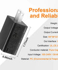 USB power adapter for Pro Grade Electric Resin Drill Set Pin Vise Mini Hand Drill Kit, shown with specifications.
