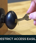 Lockout Key For Schlage Locks Exterior Door Lockout Tool For Quick Privacy And Outside Locking, Easy Install, being used