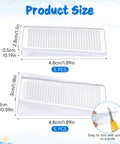Infographic showing size details of 10 Pack Adjustable Furniture Levelers And Flexible Shims, dimensions 4.8 x 1.89 in, 5 pieces.