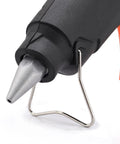 Close-up of Wax Sealing Glue Gun for 0.4 Inch Sticks, Quick Heat and Smokeless Melt with stand, showing precision nozzle.