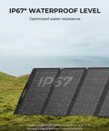 100W Foldable Solar Panel for Solar Generator and Camping Gear with Adjustable Kickstands in outdoor setting