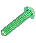 Premium M8 X 35Mm Titanium Hex Socket Button Head Bolts Green Anodized Grade Five Alloy Fasteners for auto hardware.