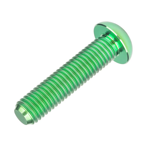 Premium M8 X 35Mm Titanium Hex Socket Button Head Bolts Green Anodized Grade Five Alloy Fasteners for auto hardware.