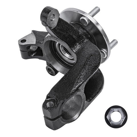 Front 2-Piece Steering Knuckles With Wheel Bearing Hubs Assembly For 2006-2011 Ford Focus Replacement Kit Includes Two Front Steering Knuckles And Hub Assemblies