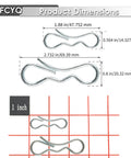 Pro Grade Bow Tie Deck Clip Set For Husqvarna Replacement Kit Ten Pieces Includes Eight 194209 Clips 7/16 Inch And Two 194208 Clips 5/16 Inch Bow Tie Lock Cotter Pins Easy Install dimensions