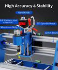 All Metal 3 Axis CNC Router Kit With Emergency Stop For Wood Plastic PCB Acrylic PVC Engraving, 775 spindle motor
