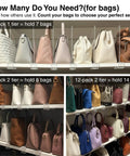 8 Pack Acrylic Shelf Dividers For Purses And Handbags Closet Organizer Bag Storage For Handbags Clutches Clothes Towels