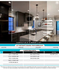 Kitchen with Go-To 4 Inch LED Recessed Can Lights Dimmable Downlights With CCT Switch 2700K To 5000K in ceiling, black trim