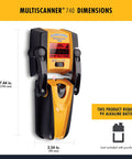 MultiScanner 740 Electronic Wall Scanner With Built In Erasable Marker dimensions and battery requirement