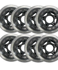 Replacement Skate Wheel Set With 85A PU Hardness, 8-Pack, Sizes 60mm To 110mm, Bearings Included. Eight durable wear-resistant wheels.