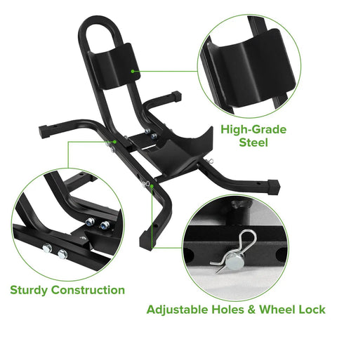 Heavy Duty Motorcycle Front Wheel Chock Hella Sturdy 1500 Lbs Capacity Fits 17 To 21 Inch Tires Black Steel Garage Stand Built Tough For Rock Solid Parking Essential Rider Tool