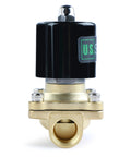 1/2 Inch Brass Electric Solenoid Valve 110V AC Normally Closed IP67 Waterproof Heavy Duty Underwater Ready