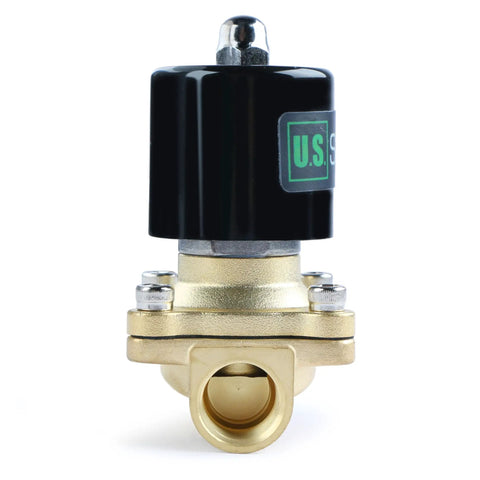 1/2 Inch Brass Electric Solenoid Valve 110V AC Normally Closed IP67 Waterproof Heavy Duty Underwater Ready
