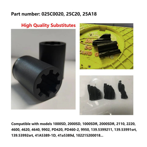Sprocket Coupler Set For Screw Drive Garage Door Openers 25A18 25C20 4 Pack Easy DIY Friendly Fix Fits 1000SD 2000SD black coupler