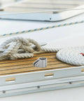 22mm Stainless Steel Bimini Top Jaw Slide Connector For Boats And Patios, Corrosion Resistant Marine Hardware, No Fuss Quick Release Design, Reliable Connection, Perfect For Boat Umbrella Mounts And Outdoor Setups mounted on boat deck