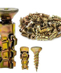 Fix Sagging Doors Fast With Short Expansion Screws For Wood Or Metal Use Thread Repair Inserts To Lock Hinges Tight So Your Wardrobe And Cabinet Snap Back Into Alignment Without Breaking The Bank Or Replacing The Whole Thing Today. brass screw kit, 50 pcs