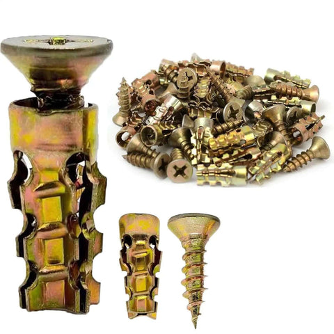 Fix Sagging Doors Fast With Short Expansion Screws For Wood Or Metal Use Thread Repair Inserts To Lock Hinges Tight So Your Wardrobe And Cabinet Snap Back Into Alignment Without Breaking The Bank Or Replacing The Whole Thing Today. brass screw kit, 50 pcs