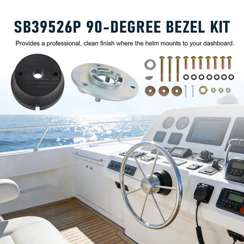 Beefed Up Back Mount Rack Outboard Steering Kit 12 Foot SS14112 Replacement For Teleflex And Safe T Includes Rack Helm And 12 Foot Steering Cable 90 Degree Bezel Kit For Sterndrive I O Outboard And Ski Boats
