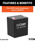 Gutsy Lockable Trailer Breakaway Battery Case Built Tough With Weather Sealed Polyethylene And Easy Bolt On Mount For Secure Corrosion Proof Storage On Any Rig Today fitting CURT trailer breakaway battery #52023.
