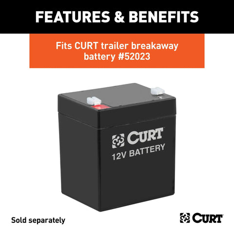 Gutsy Lockable Trailer Breakaway Battery Case Built Tough With Weather Sealed Polyethylene And Easy Bolt On Mount For Secure Corrosion Proof Storage On Any Rig Today fitting CURT trailer breakaway battery #52023.