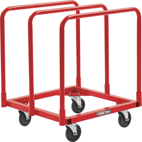 Heavy Duty Steel Panel Truck Featuring 1400 Pound Capacity Triple Handle Setup And Smooth Rolling Five Inch Poly Casters Built Like A Tank For Heavy Load Jobs That Demand Zero Sweat