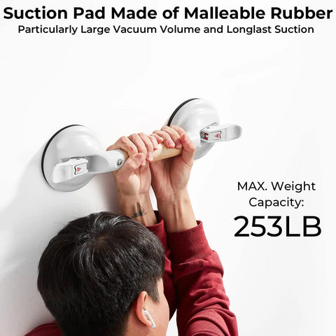 Heavy Duty Shower Grab Bar With Mighty Suction For Bathtub And Shower Supports Up To 253 Pounds 18.5 Inch in use