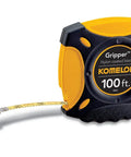 Gripper Closed Case 100-Foot Long Steel Tape Measure With Nylon Coated Blade Ergonomic Rubber Jacketed Case