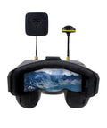 All In One FPV Goggles With DVR And Real Time Video, 5.8G 40CH, 5 Inch Screen, dual antennas, mountain landscape displayed