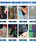 Ultrasonic Plastic Welder 28KHz 700W Handheld Spot Welder demonstrating welding on various plastic parts