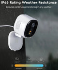 Outdoor Security Camera 2K Ultra Clear Home Surveillance With Color Night Vision AI Human And Pet Detection mounted outdoors