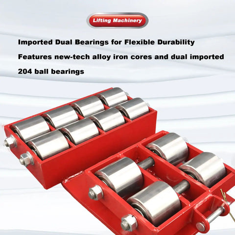 No Sweat Heavy Duty Machinery Mover With 5000 Pound Capacity And Rugged Steel Frame Plus Smooth Swivel Casters For Hassle Free Factory Equipment Hauling On Any Site, featuring dual ball bearings.
