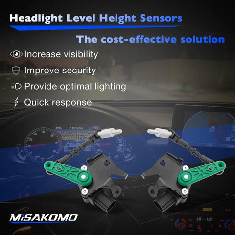 Audi Front Left And Right Air Suspension Height Sensor Set For A6 A7 A8 RS7 S6 S7 S8 2011 2018 Replace OE 4H0941285G 4H0941286G