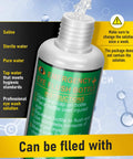 Close-up of emergency eye flush bottle showing instructions and usage options for Portable Eye Wash Station 17 Ounce Each Wall Mount.