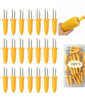 Non Slip Stainless Steel Corn On The Cob Holders Set Of 20 3.54 Inch Prongs For Grillin And BBQ Cookouts Heat Resistant Rust Proof