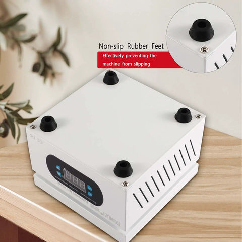 Beefed Up 500W 110V Soldering Hot Plate Rework Station with LED Digital Temperature Display on a wooden surface