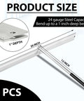 20 Inch Sheet Metal Folding Hemming Tool Heavy Duty Steel Bender For Standing Seam Roofing And HVAC Duct Panels, silver.