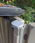 Upgraded Heavy Duty Right Hinge With Knockout Steel Core For Rubbermaid 5L40 Slide Lid Resin Shed Door Replacement Parts 3T17 3T17 2 And 3T17 3 Top Shelf Toughness No Sweat Swap on a shed door.
